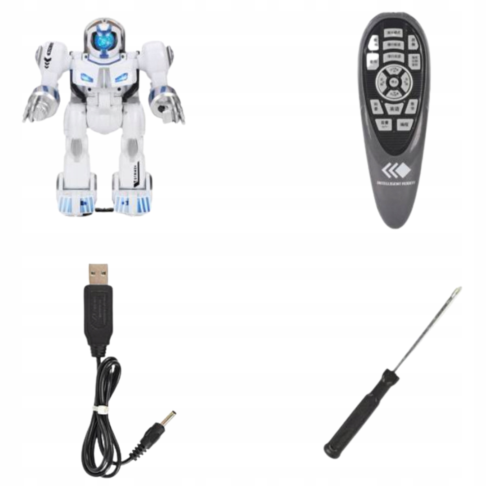 ROBOT INTERAKTYWNY ZDALNIE STEROWANY TAŃCZY PILOT Kod producenta DUŻY PROGRAMOWANY NA PILOT LED MUZYKA PREZENT