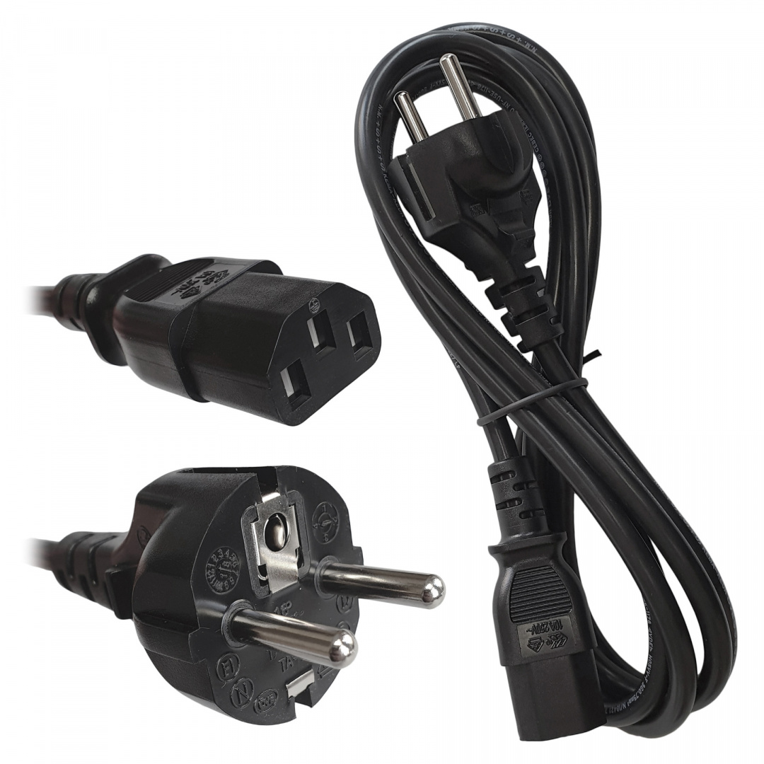 KABEL ZASILAJĄCY PRZEWÓD IEC C13 TRAPEZ 1,8m