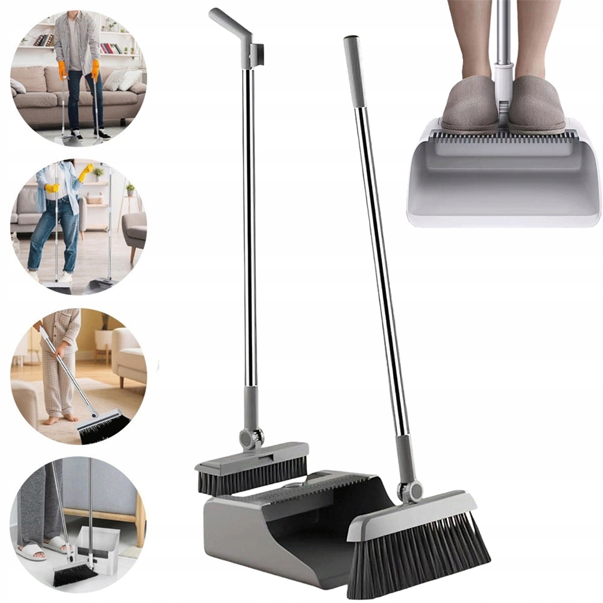 Levně Lopatka S Vestavěným Hřebenem Otočná O 180° Barva Šedá