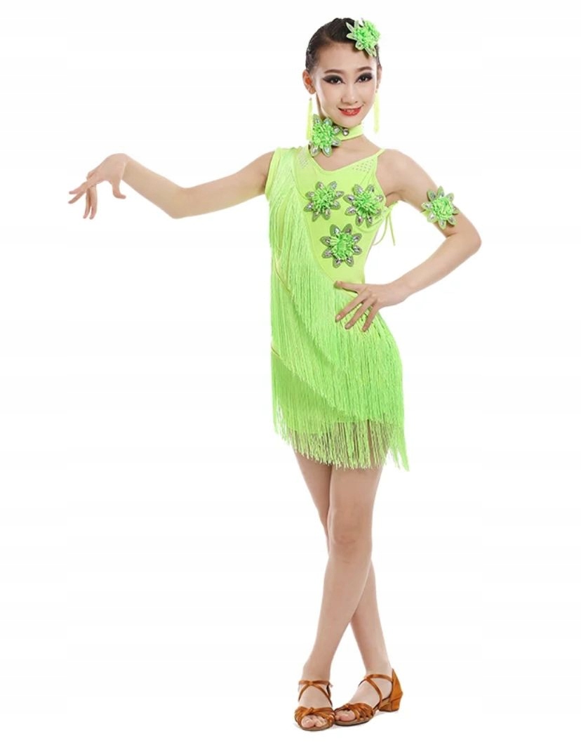 Sukienka Do Tańca Latino Z Frędzlami Body 158 Dziewczęca 1385