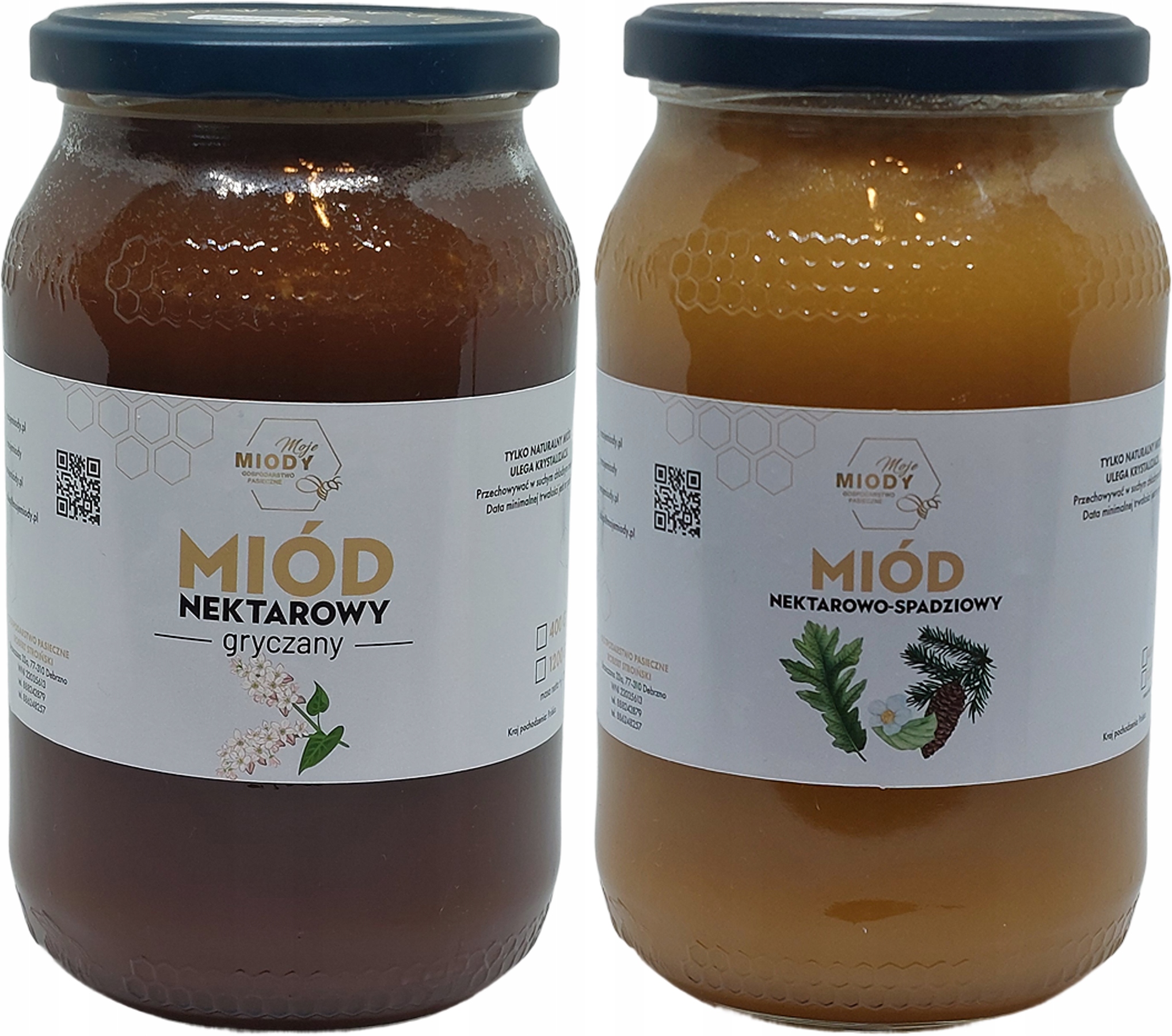 Levně Sada medů 2×1,2 kg – Pohankový med Přírodní lesní med