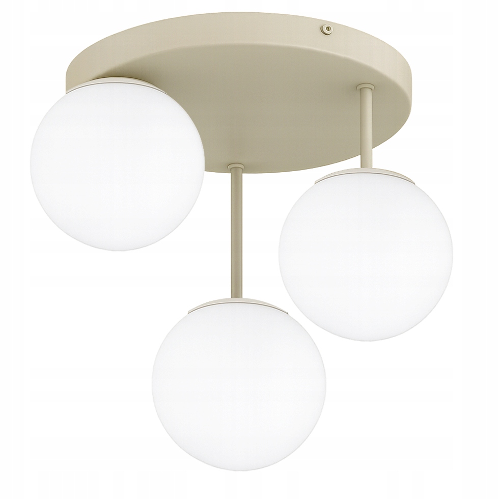 Závěsná stropní lampa 3x E27 Ecru Béžová Kašmír Lustr na Led žárovku