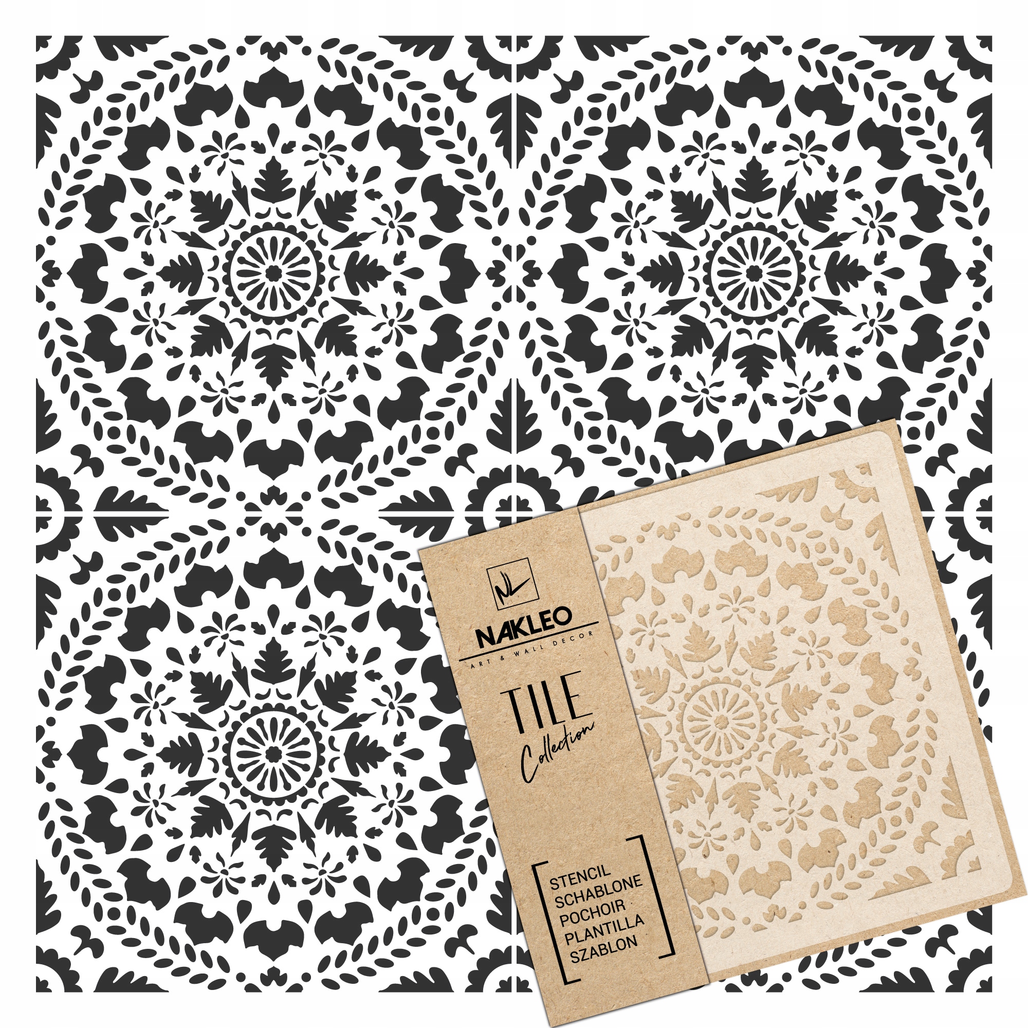 SZABLON MALARSKI do kafelków płytek CARIA 60x60cm