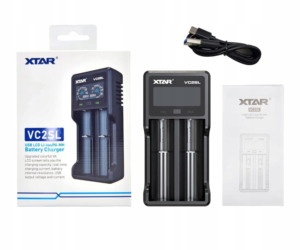 

Ładowarka do akumulatorów Xtar VC2SL