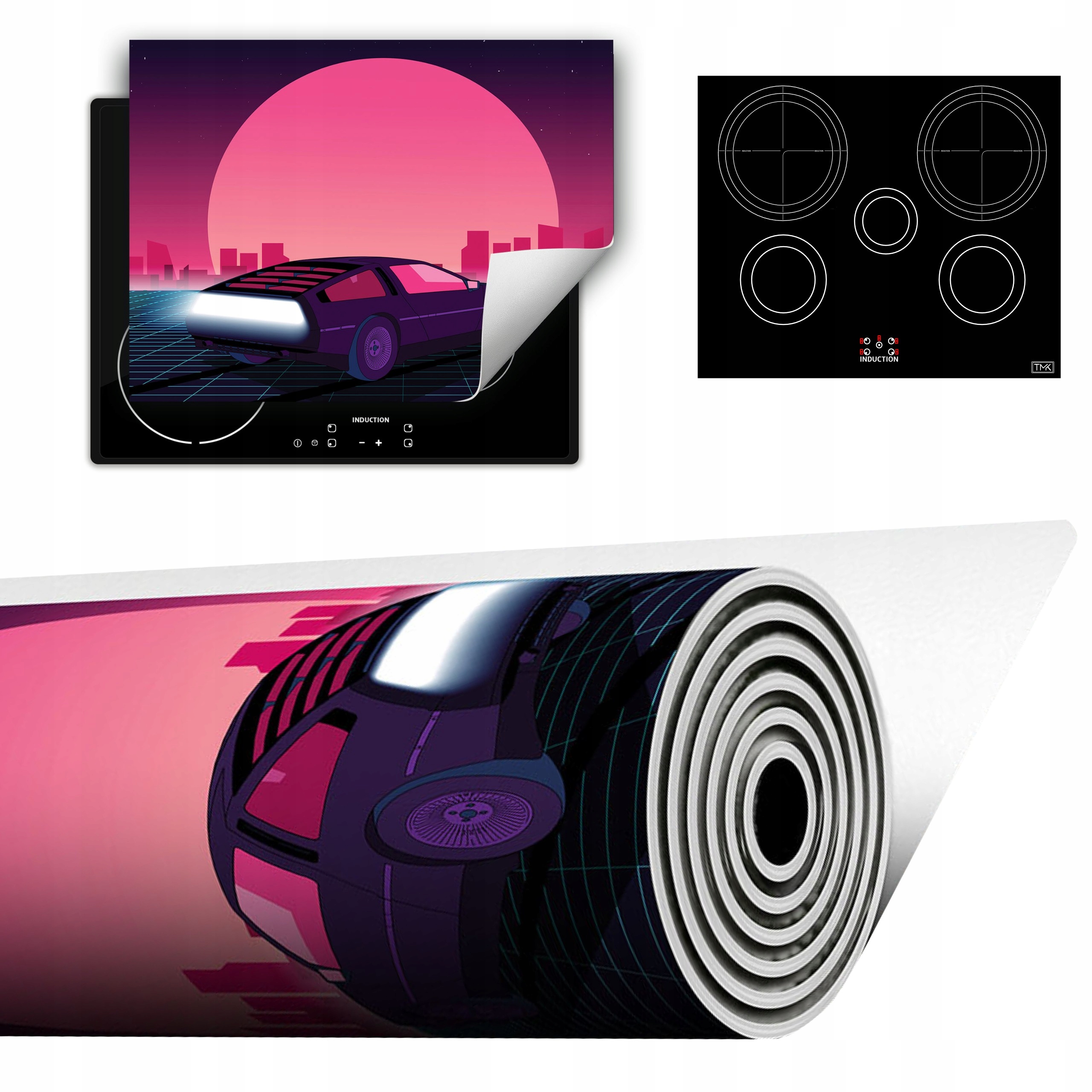 Vinylová Podložka Do Kuchyně Více Místa 70x52 růžová auto