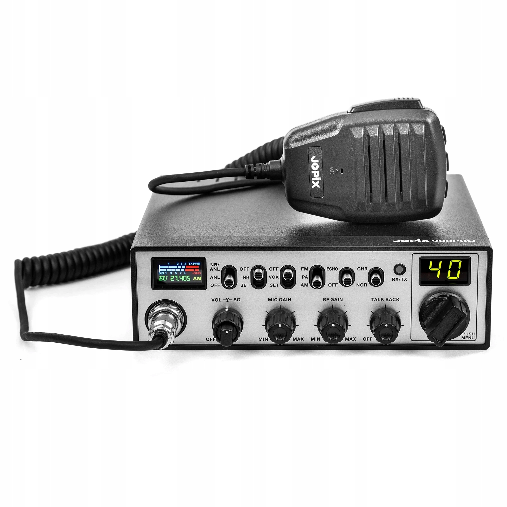 Jopix 900PRO 40CH Cb rozhlasová stanica, Am/fm, 4W, Asq, 12-24V