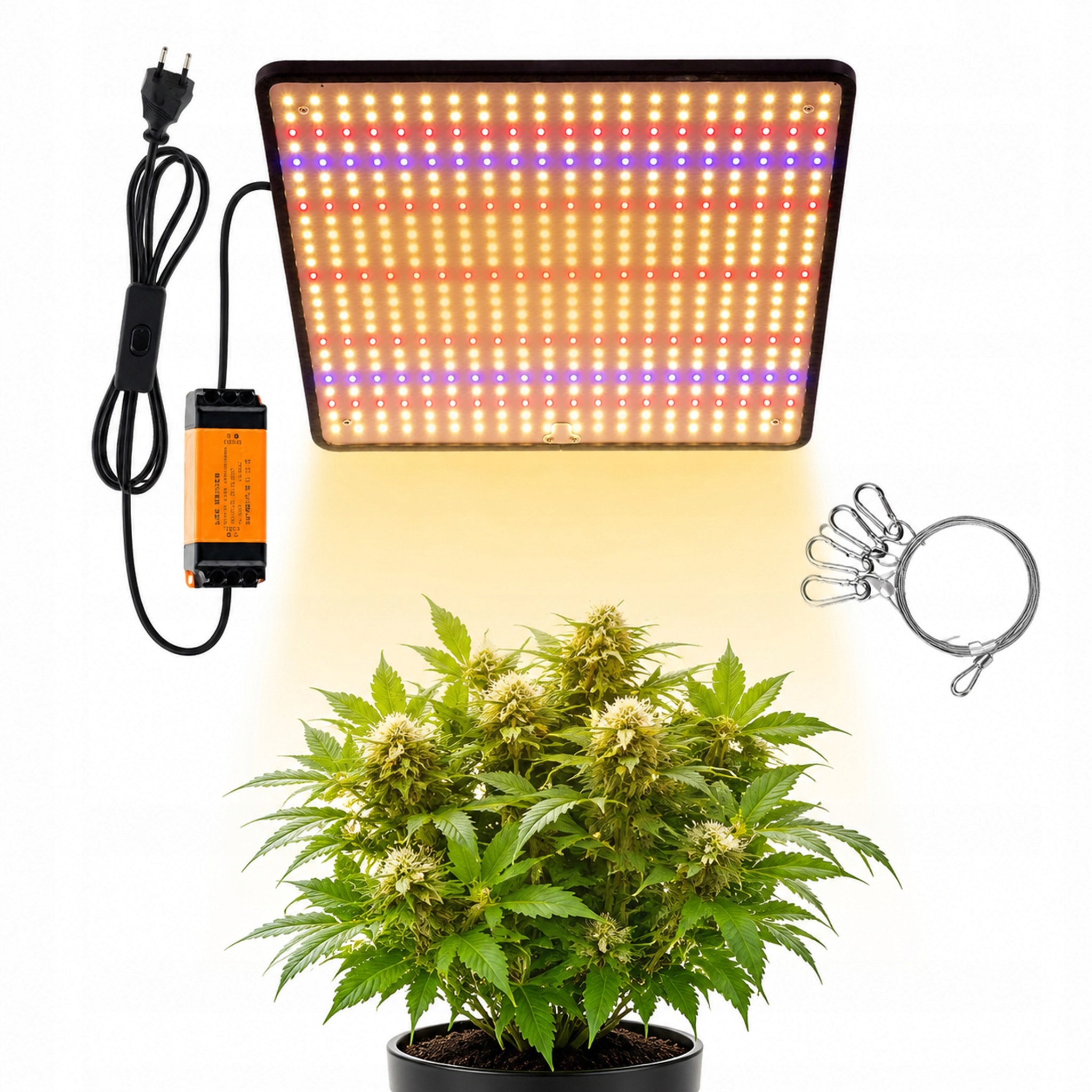 Led Rostlinná Lampa 45W 500 Diod Červené Modré Žluté Spektrum