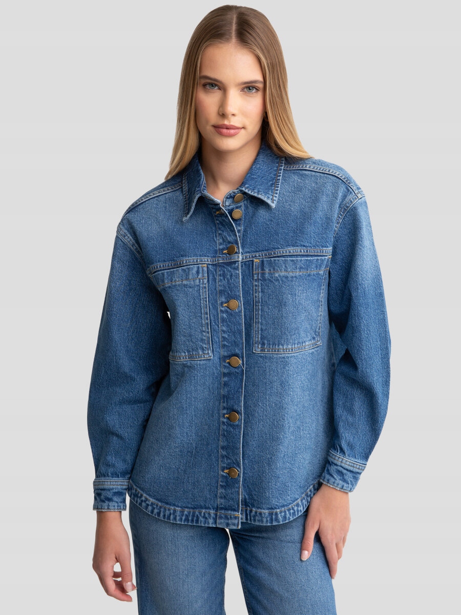 Big Star Dámská Džínová Košile Modrá Brenda 474 S