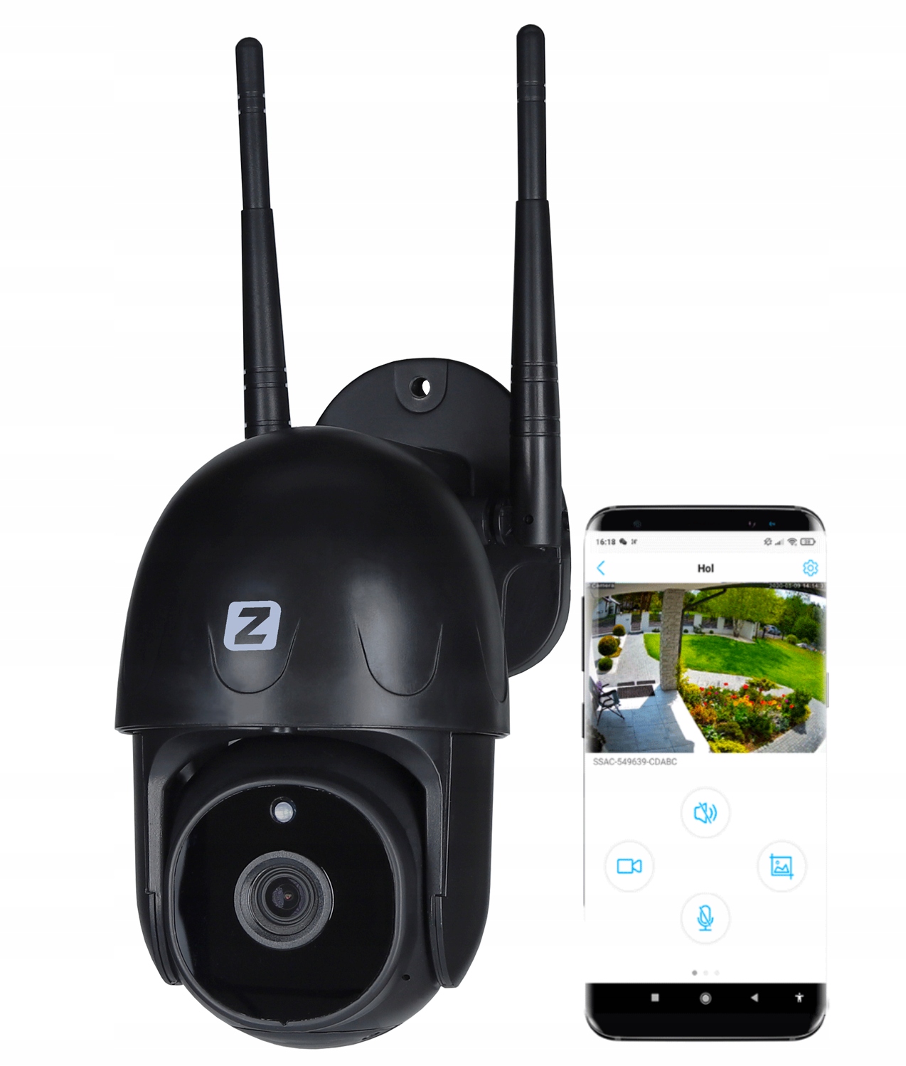 

Zewnętrzna Kamera Obrotowa Ip 4MPx WiFi Czarna