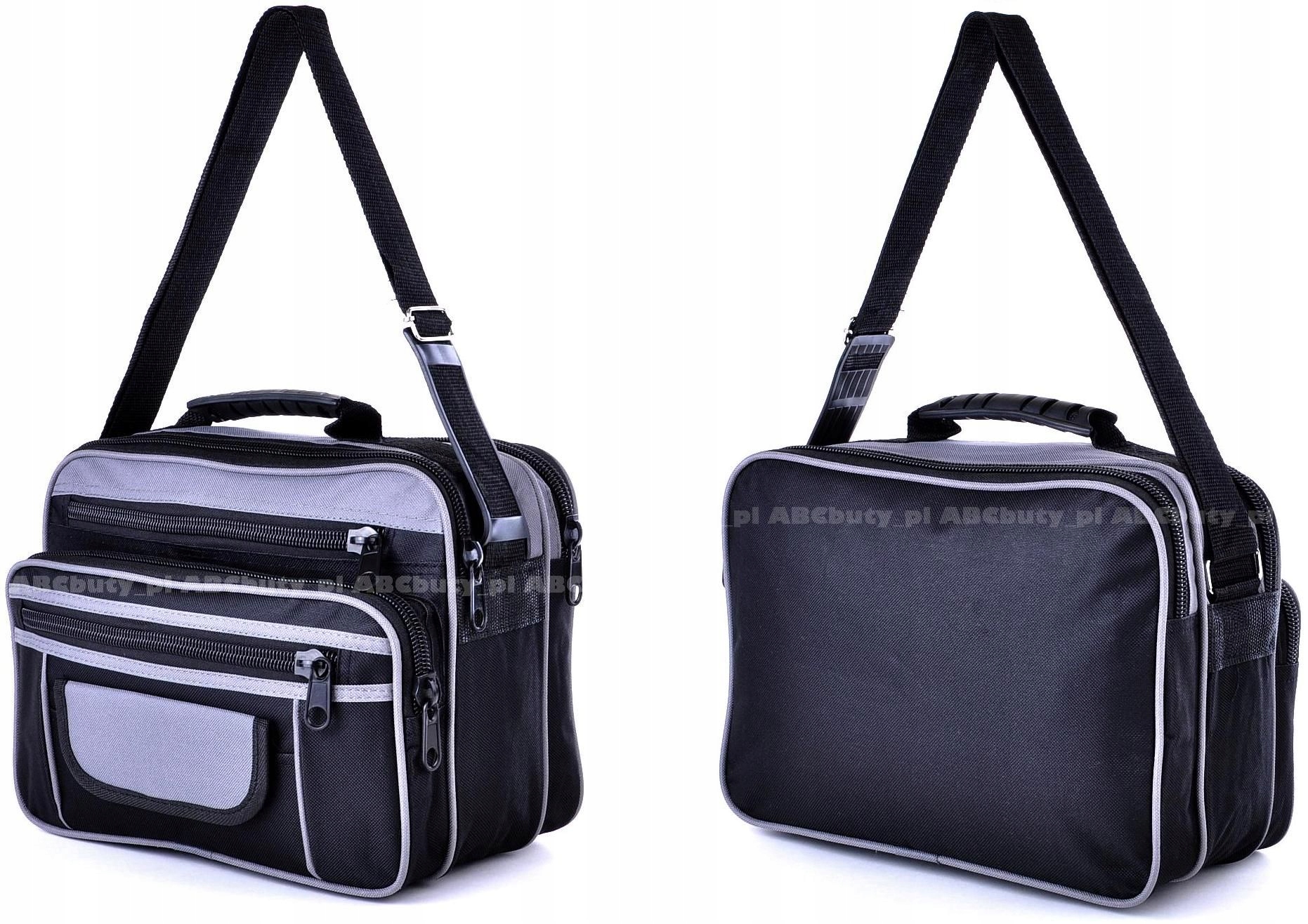 

G3-21 Czarno - Szara Teczka Męska Na Ramię Wyjazd