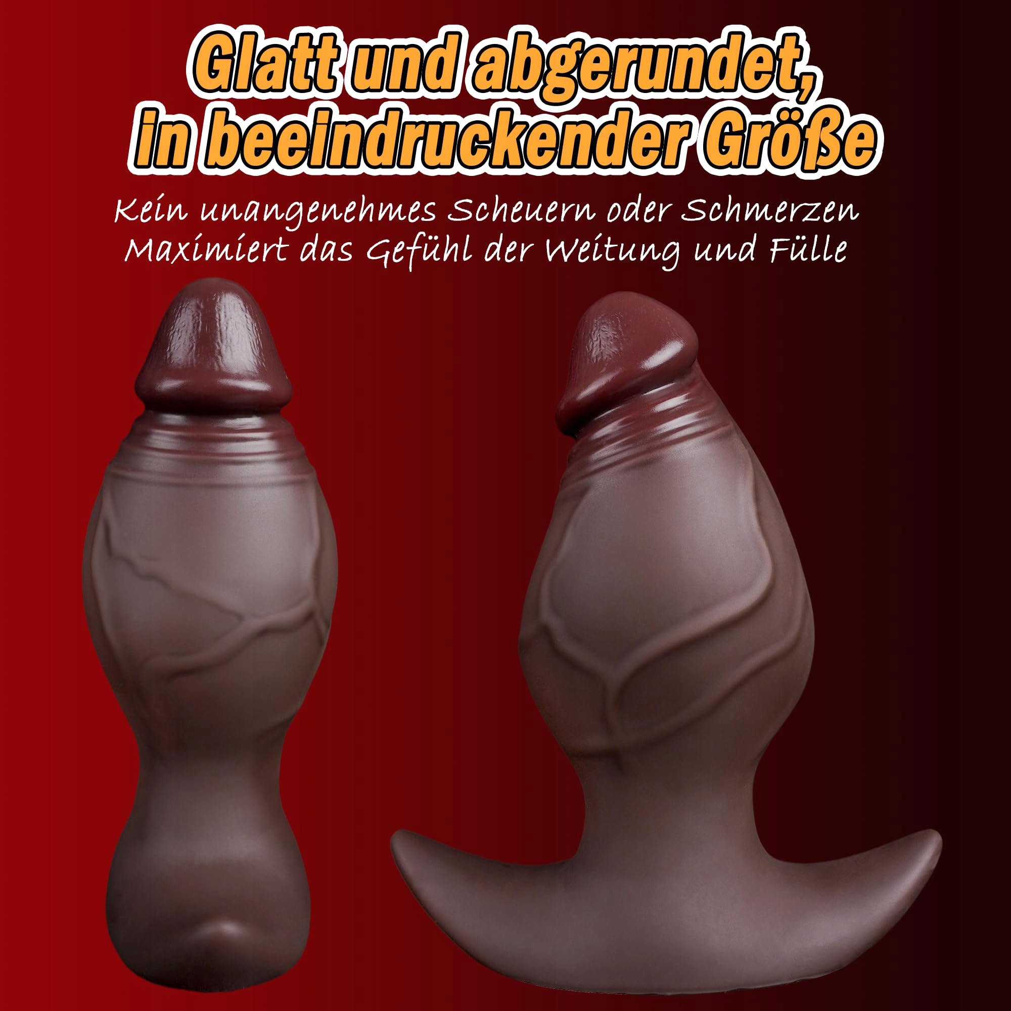 Silikonowy Czarny Korek Analny 8cm Dildo Trener XXL — miniatura 7