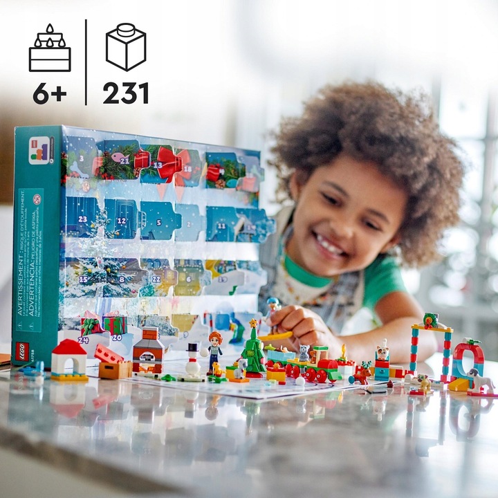 ZESTAW 2 KALENDARZY ADWENTOWE LEGO CITY 60381 + LEGO FRIENDS 41758 Liczba elementów 258 szt.