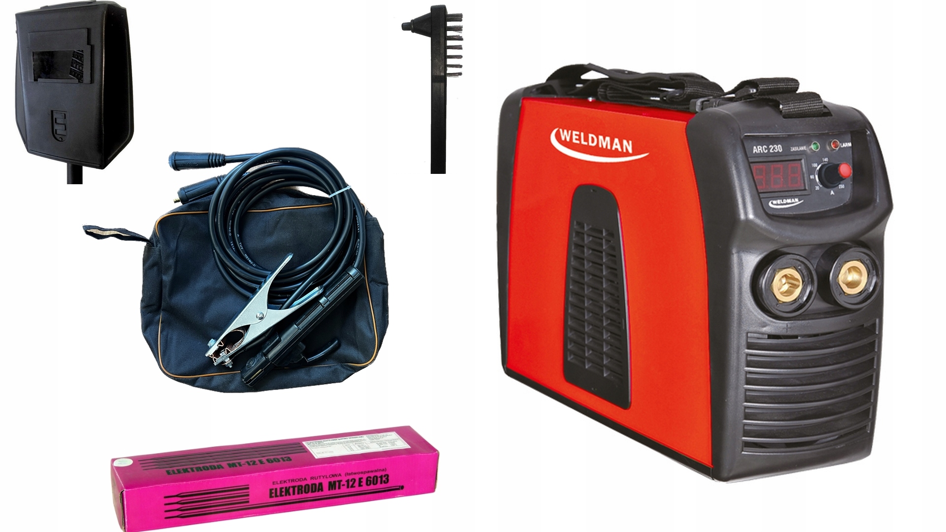 Spawarka Inwertorowa Mma Tig Arc 230 Weldman 230A 80% elektrody