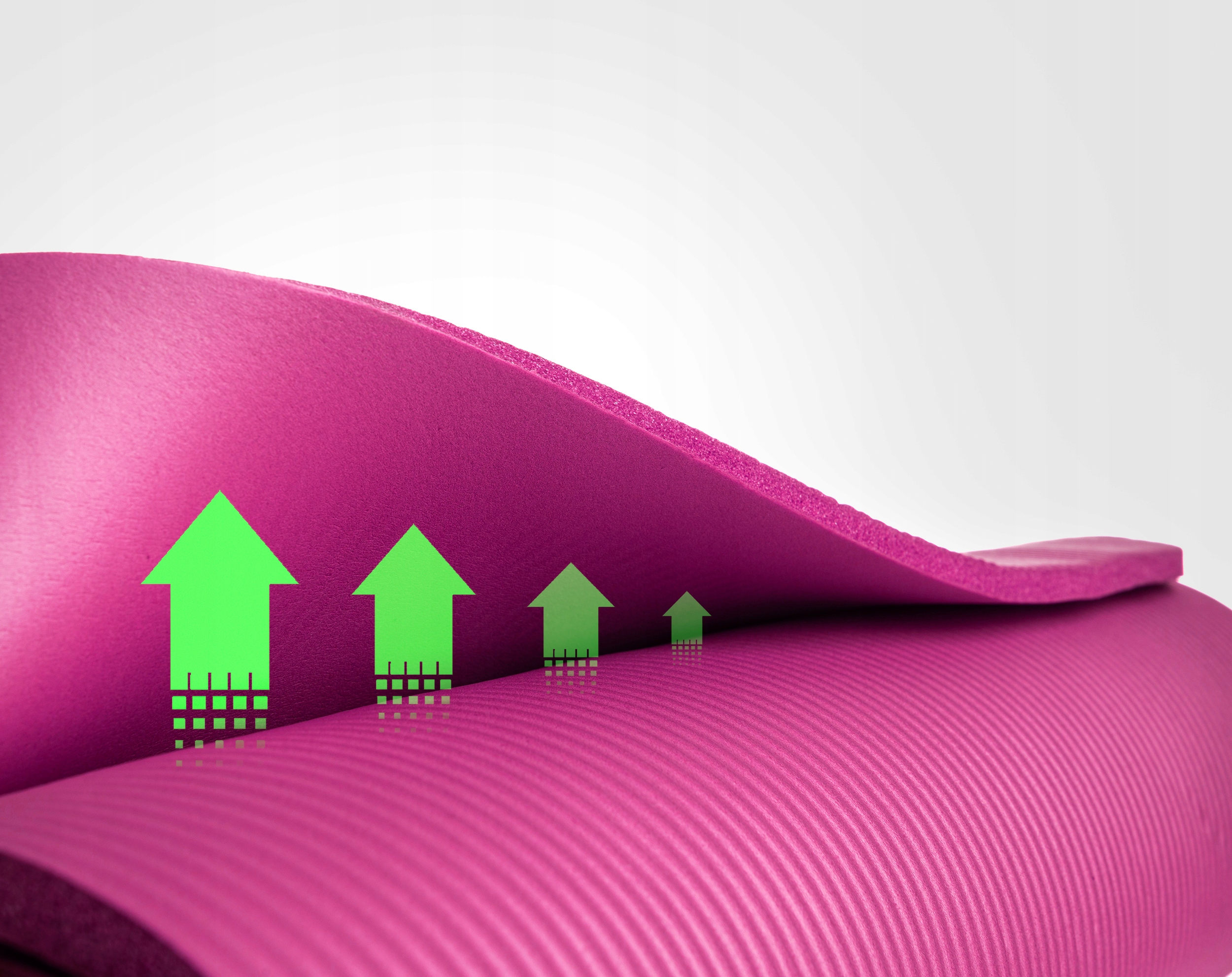 FIZYO MATA DO ĆWICZEŃ JOGA FITNESS PILATES ANTYPOSLIZGOWA GRUBA NBR RÓŻOWA Szerokość produktu 61 cm