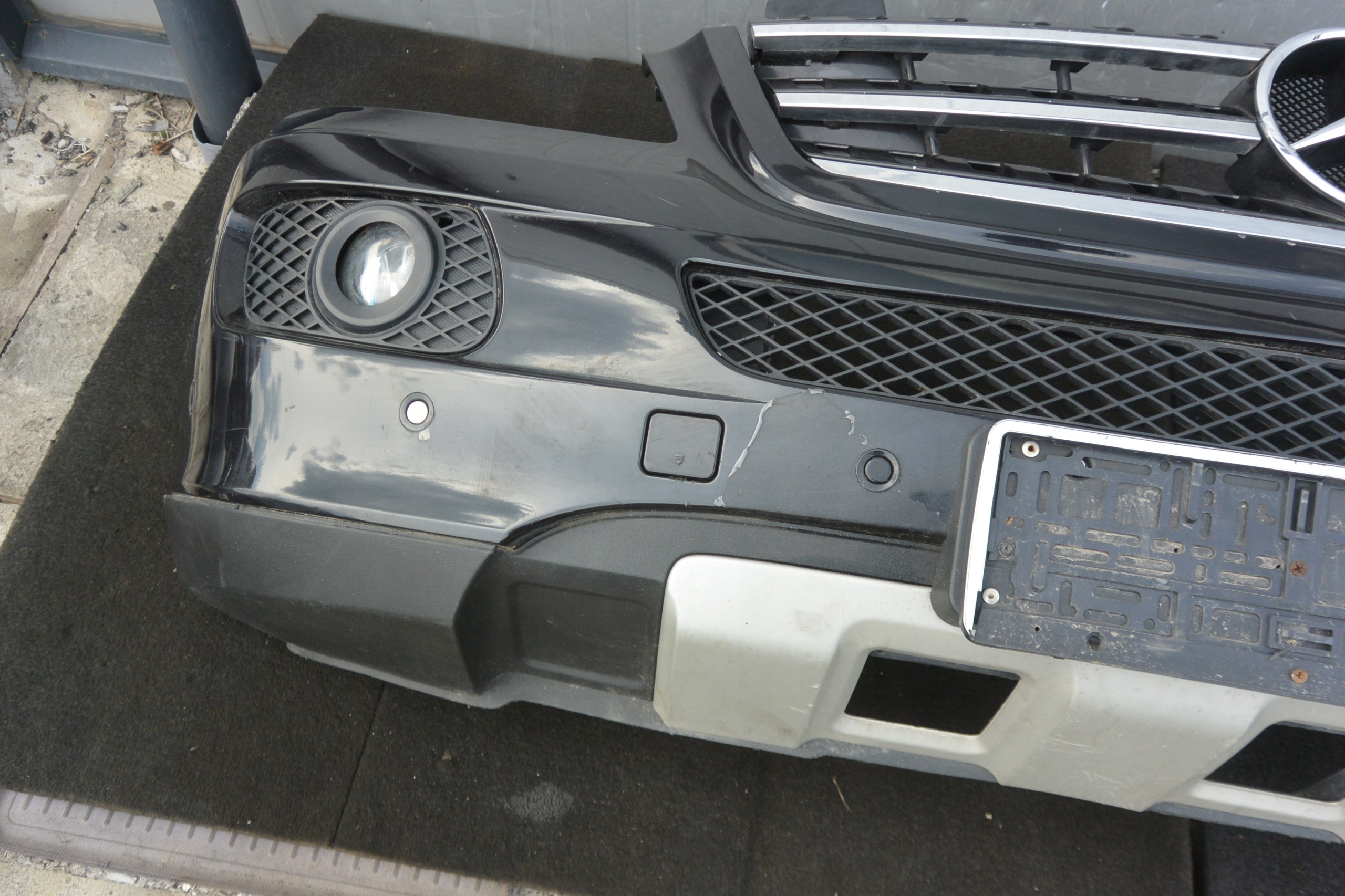 MERCEDES ML W164 bumper grill front 05-09 197 KPL PDC H7
