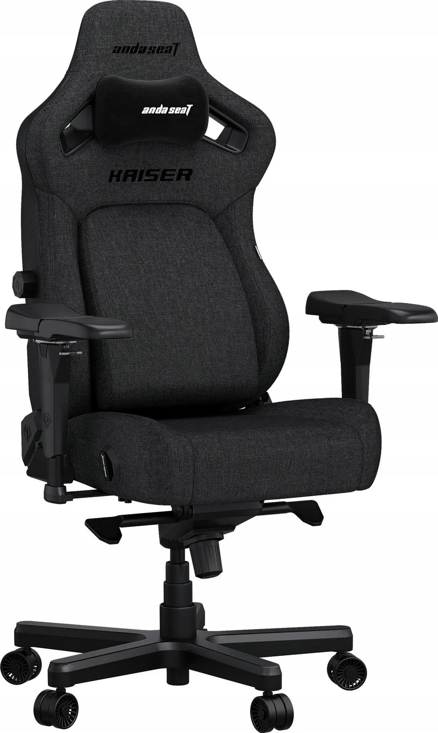Anda Seat Kaiser 4 XL Gamingowy do 200kg Tkanina Lniana Ciemnoszary