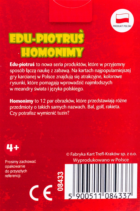 KARTY TREFL EDU PIOTRUŚ HOMONIMY Nazwa Edu - Piotruś Homonimy