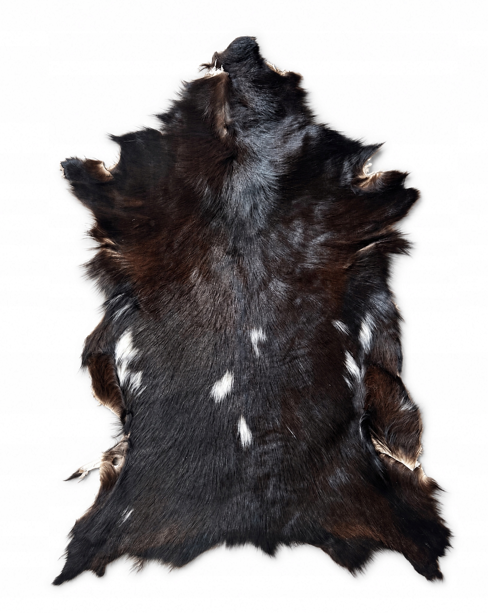 Dekorativní kozí kůže „Černá“ XXL/100 cm *přírodní*