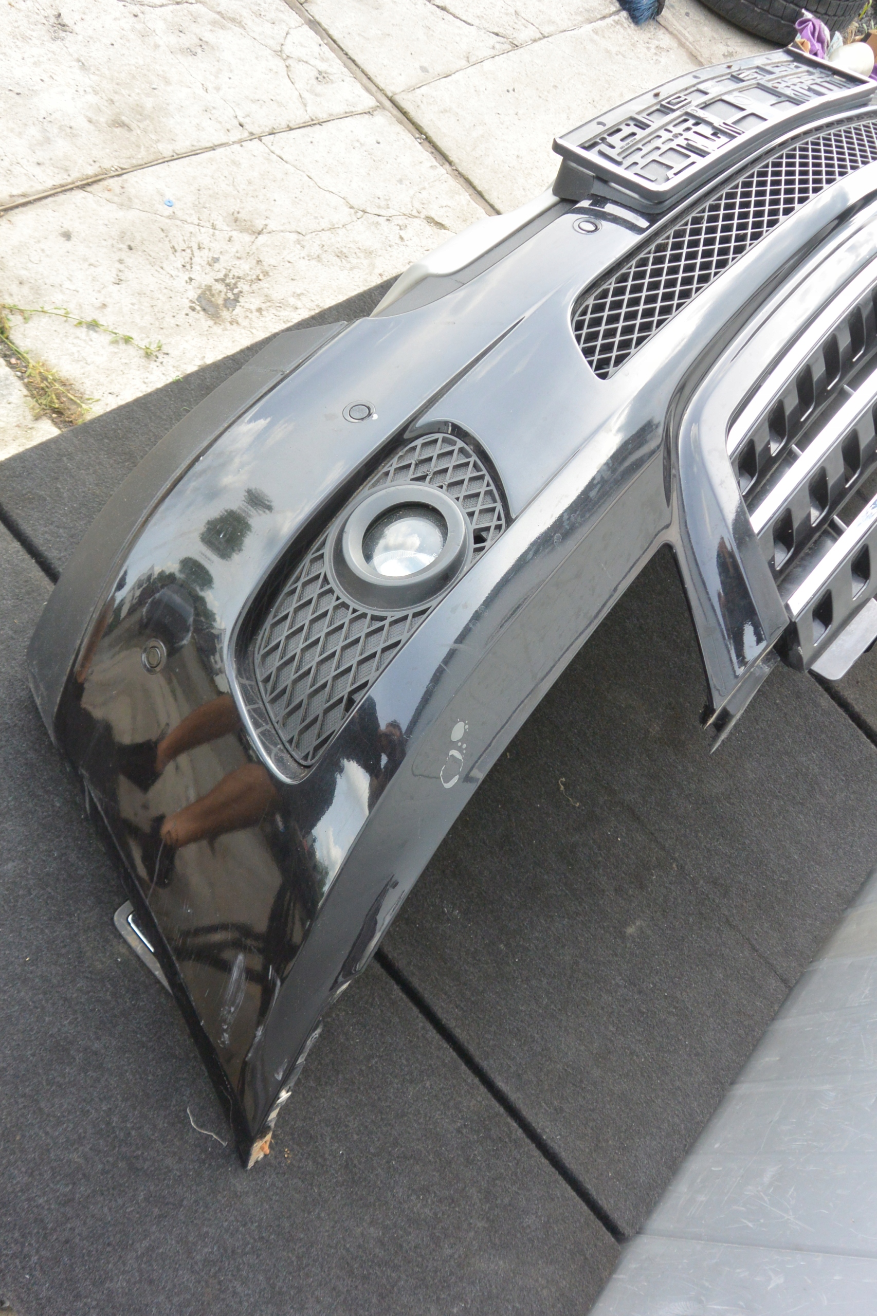 MERCEDES ML W164 bumper grill front 05-09 197 KPL PDC H7