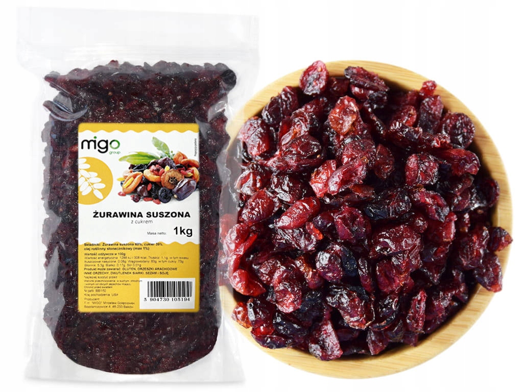 ŻURAWINA SUSZONA BEZ KONSERWANTÓW 1Kg