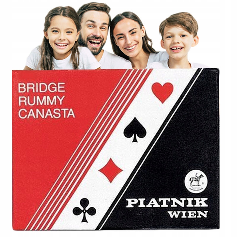 Gra KARCIANKA PERFEKCYJNE Karty do Grania Zestaw PIATNIK 2 Talie Standard