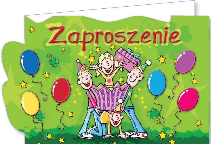 

Zaproszenie na imprezę dzieci zestaw 10 szt ZACZ43