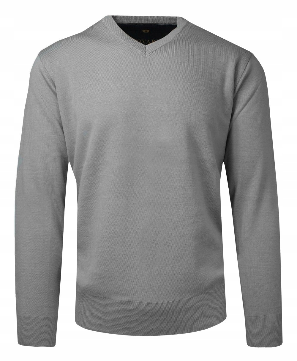 Šedý vlněný svetr se sýrem Hovard XL