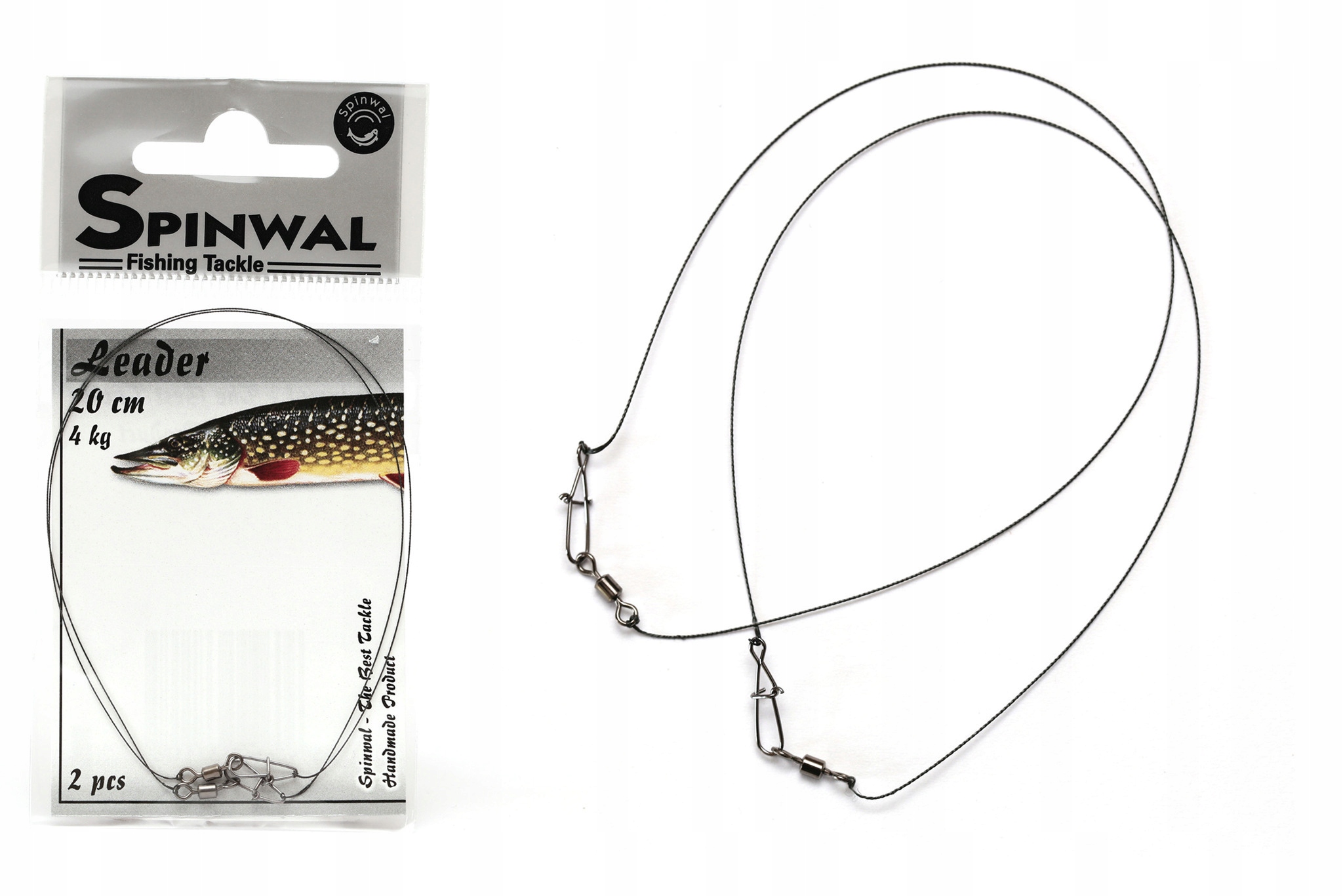 2x Przypon Wolframowy Spinwal 20cm/4kg
