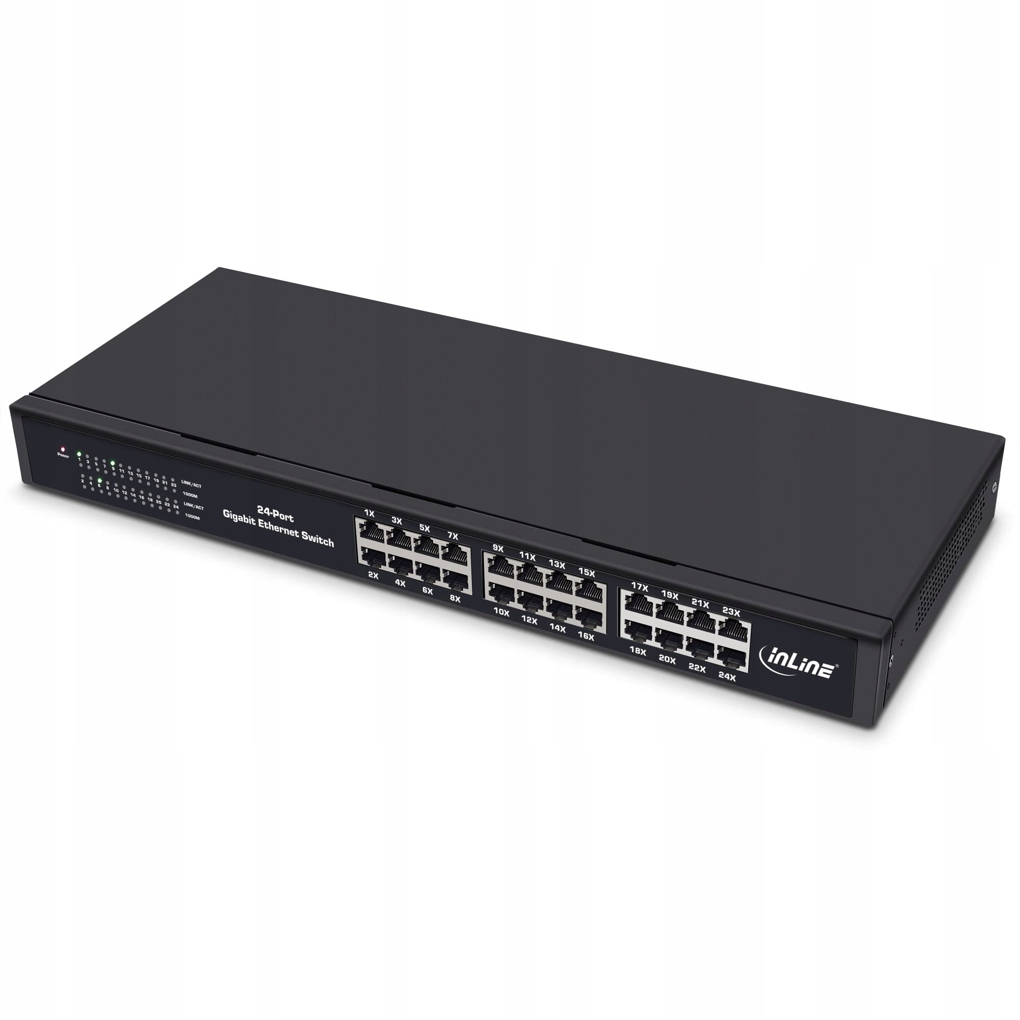 Sieťový prepínač InLine Gigabit Network Switch 24-Port, 1Gb/s, 19"