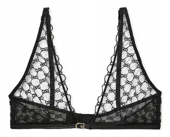 Síťovaná podprsenka Victoria's Secret černá s logem S (70C/D, 75A/B)