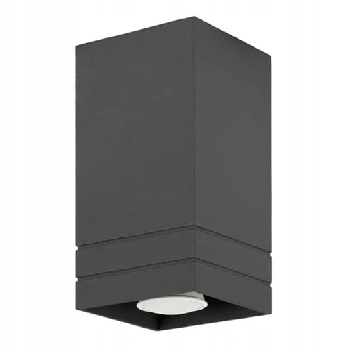 Stropní svítidlo bodová, čtvercová, černá Lampex