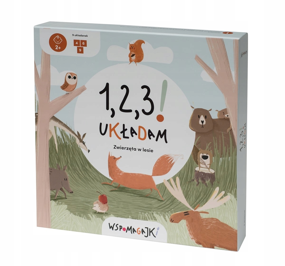 

Wspomagajki Puzzle 1,2,3 Układam Zwierzęta w Lesie