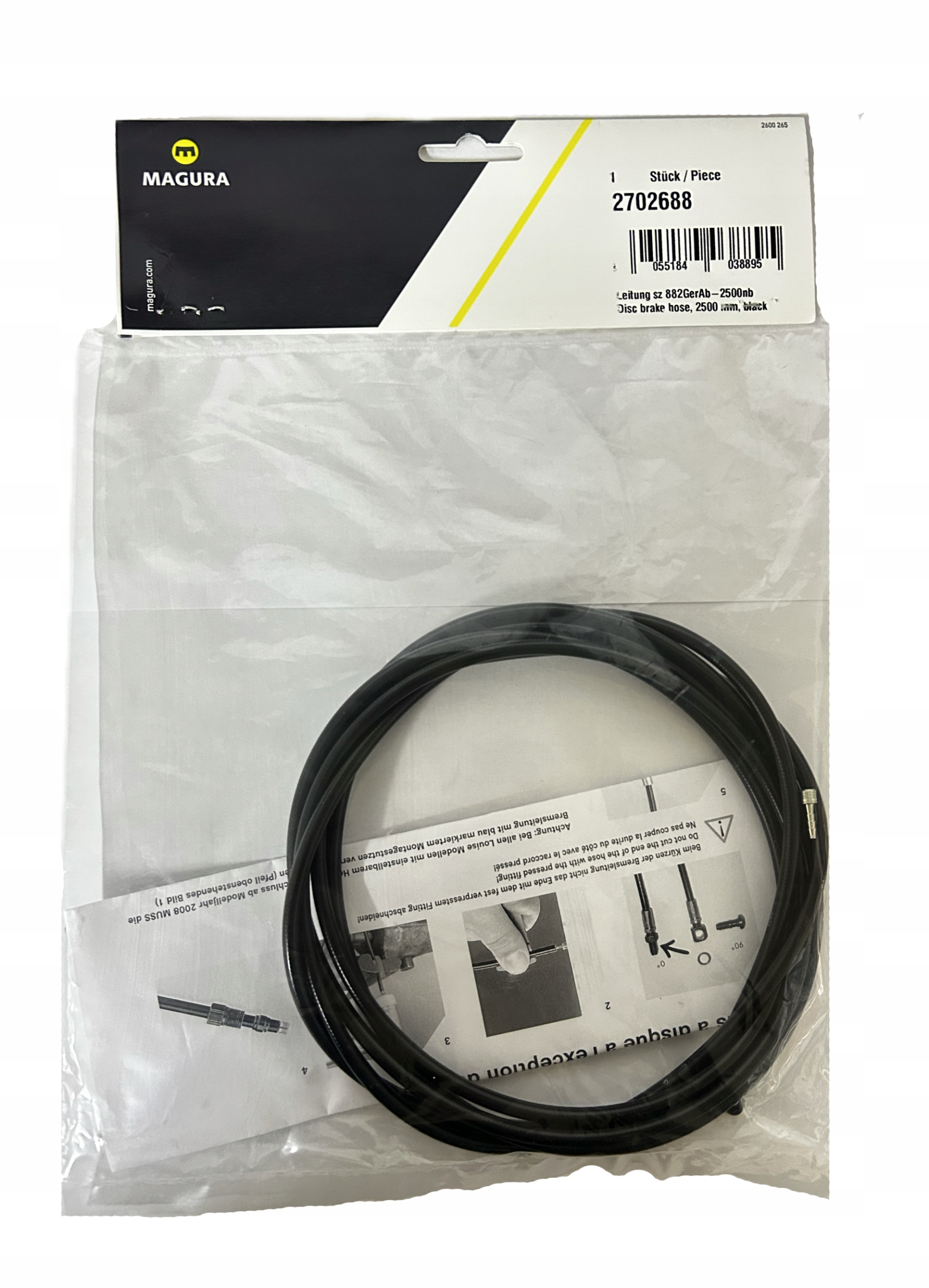 Kabel kotoučové brzdy Magura DiscTube 0° 2500 mm Mt Sport MT2 od roku 2014