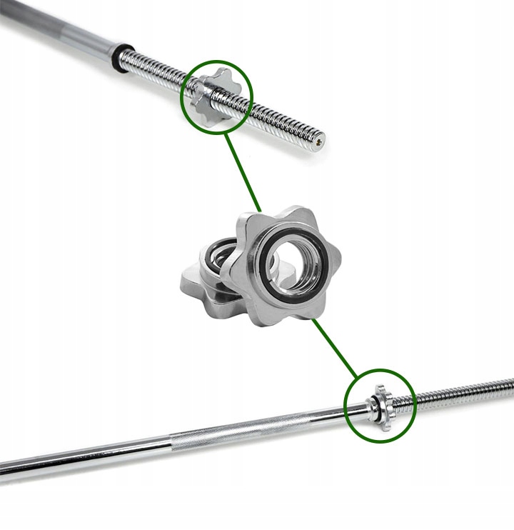 Zacisk śrubowy nakrętka 30mm na gryf hantle sztangę gwintowany ZESTAW 2szt Model ZŚ30