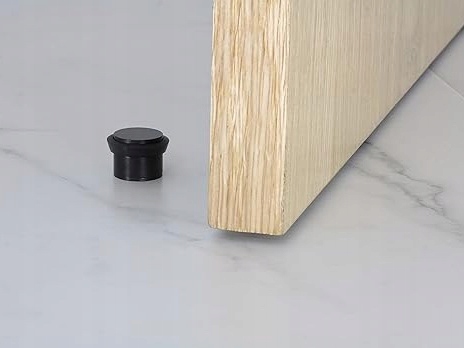 ODBOJNIK ODBÓJ STOPER DO DRZWI BLOKADA OGRANICZNIK CZARNY SAMOPRZYLEPNY x1 Marka inna