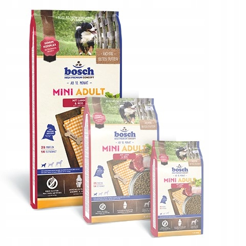 Bosch Mini Adult Lamb &amp; Rice – suché krmivo pro psy – 15 kg