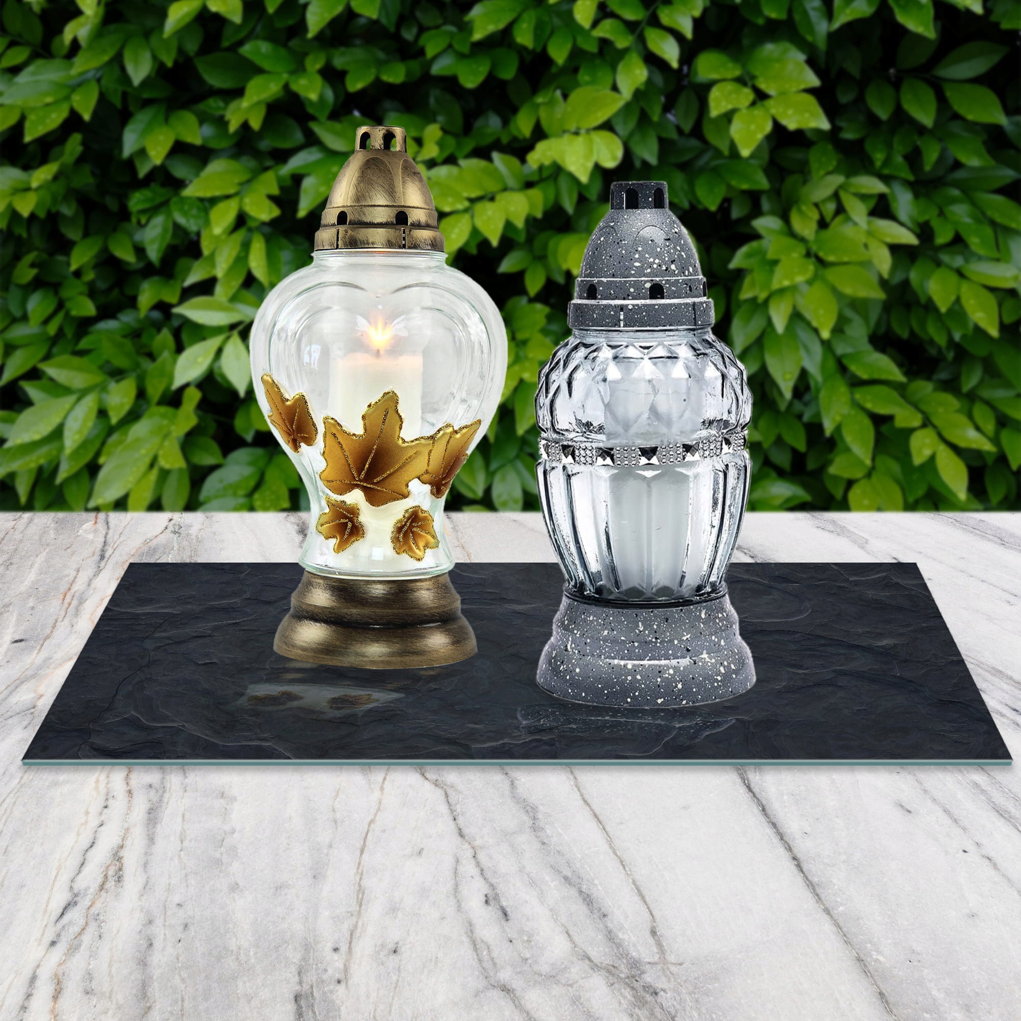 SZKLANA PODSTAWKA POD ZNICZE 60x20cm Skała 74c Marka inna