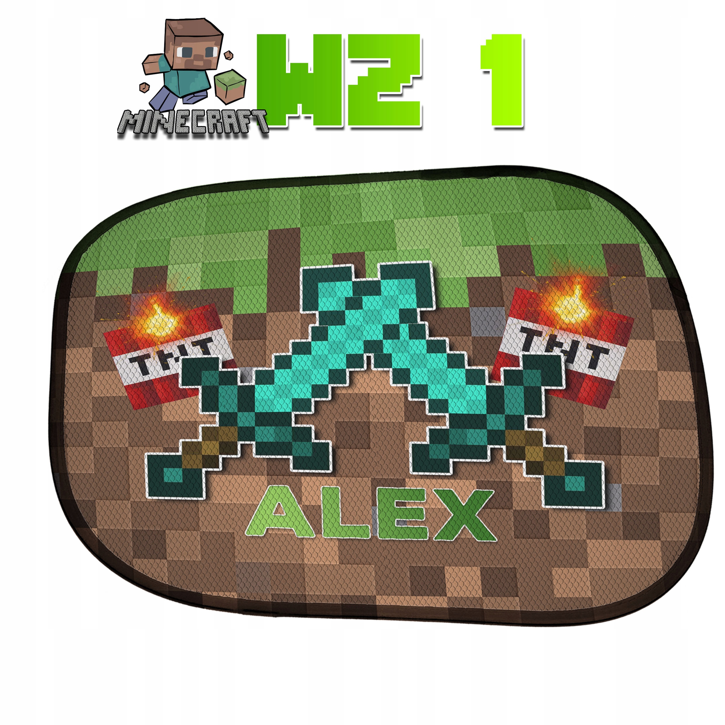 ZASŁONKI PRZECIWSŁONECZNE DO AUTA MINECRAFT Y4 Producent inny