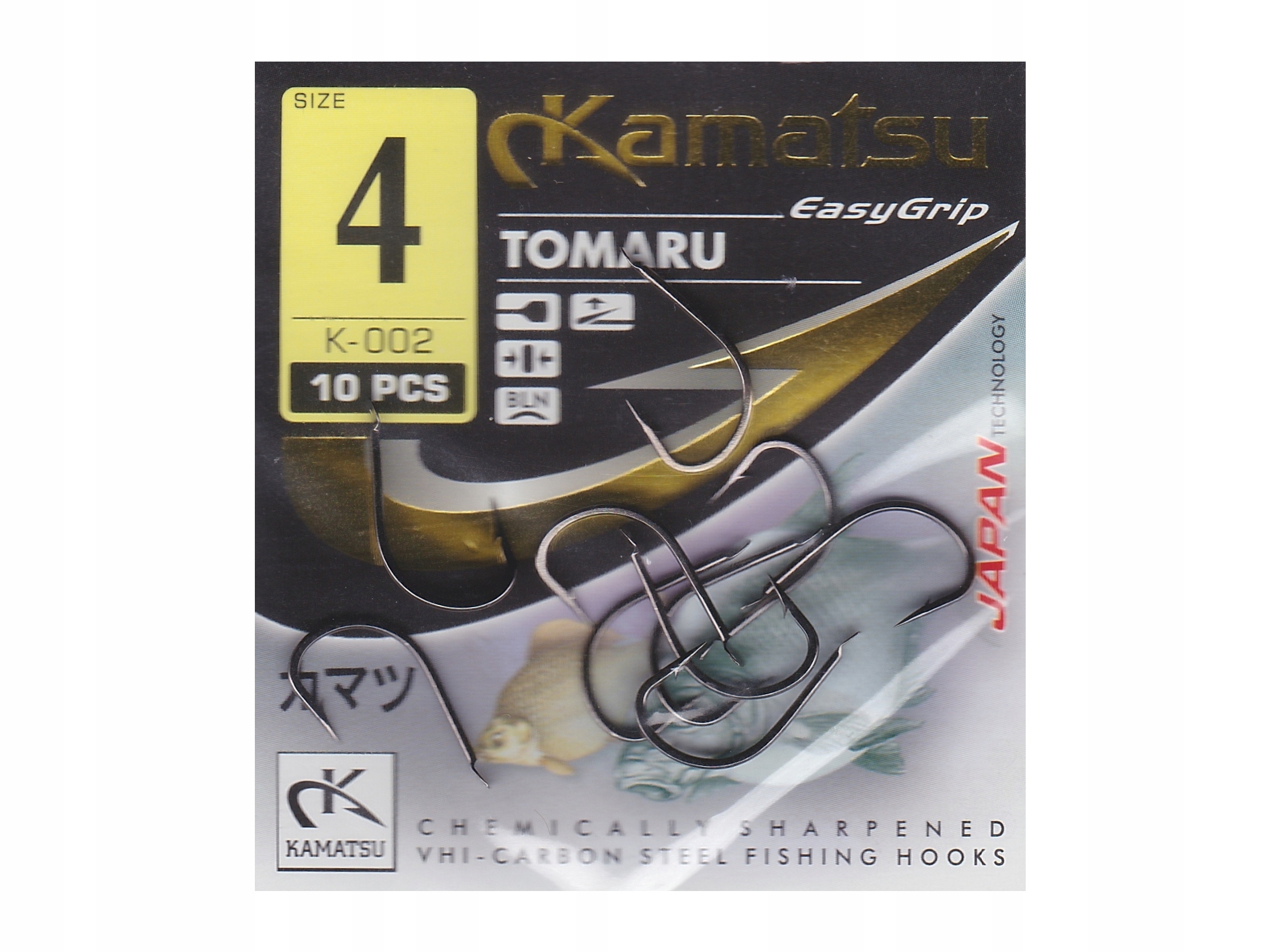 Haczyki Kamatsu Japan Tomaru Black Kółko nr 4