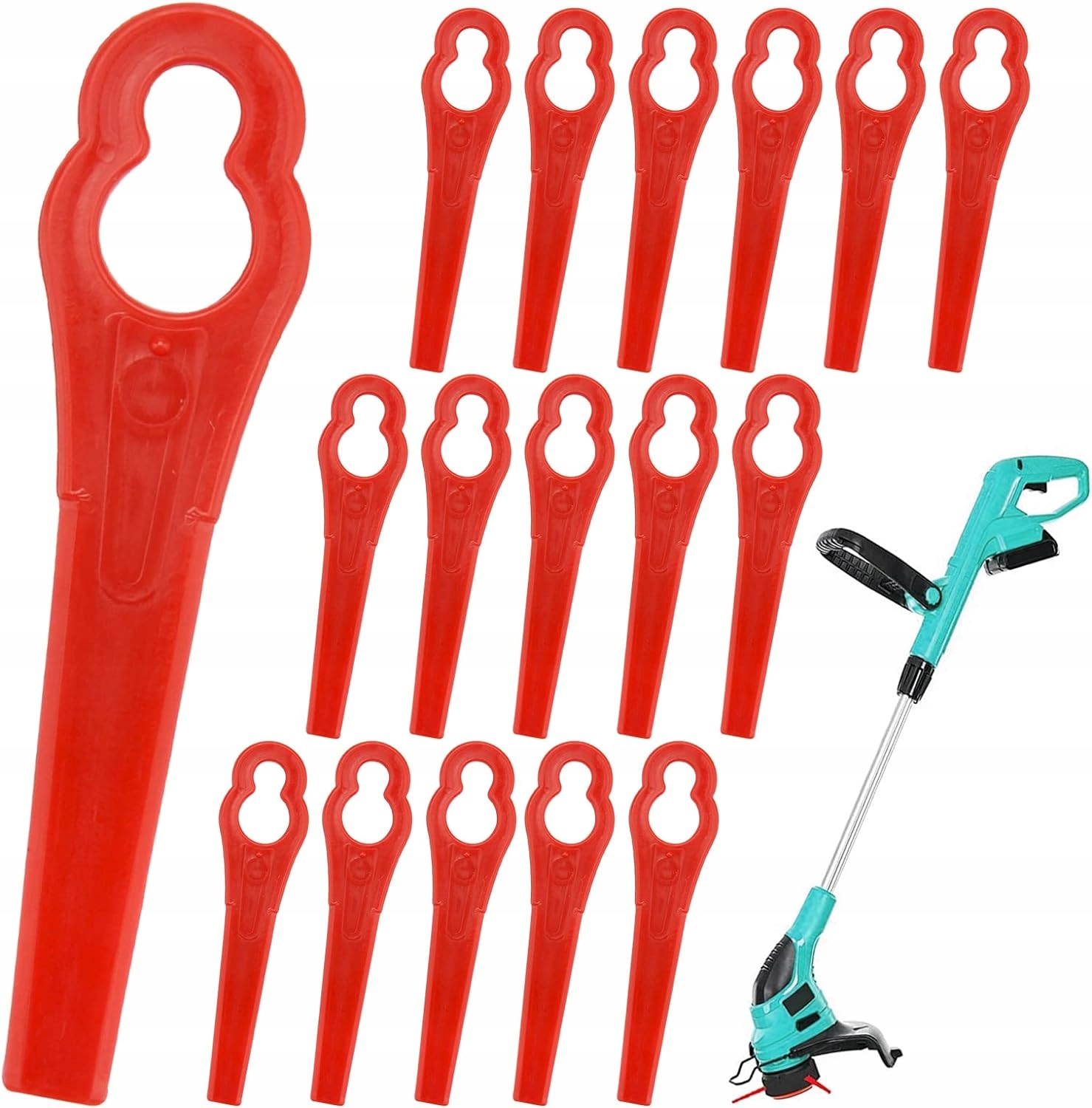 100X OSTRZA DO PODKASZAREK DO KOSIARKI TWORZYWA ZESTAW WYMIENNE OSTRZA