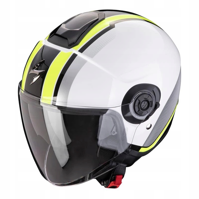 Otvorená motocyklová prilba Scorpion Exo-city II Vel White/neon Yellow Zadarmo