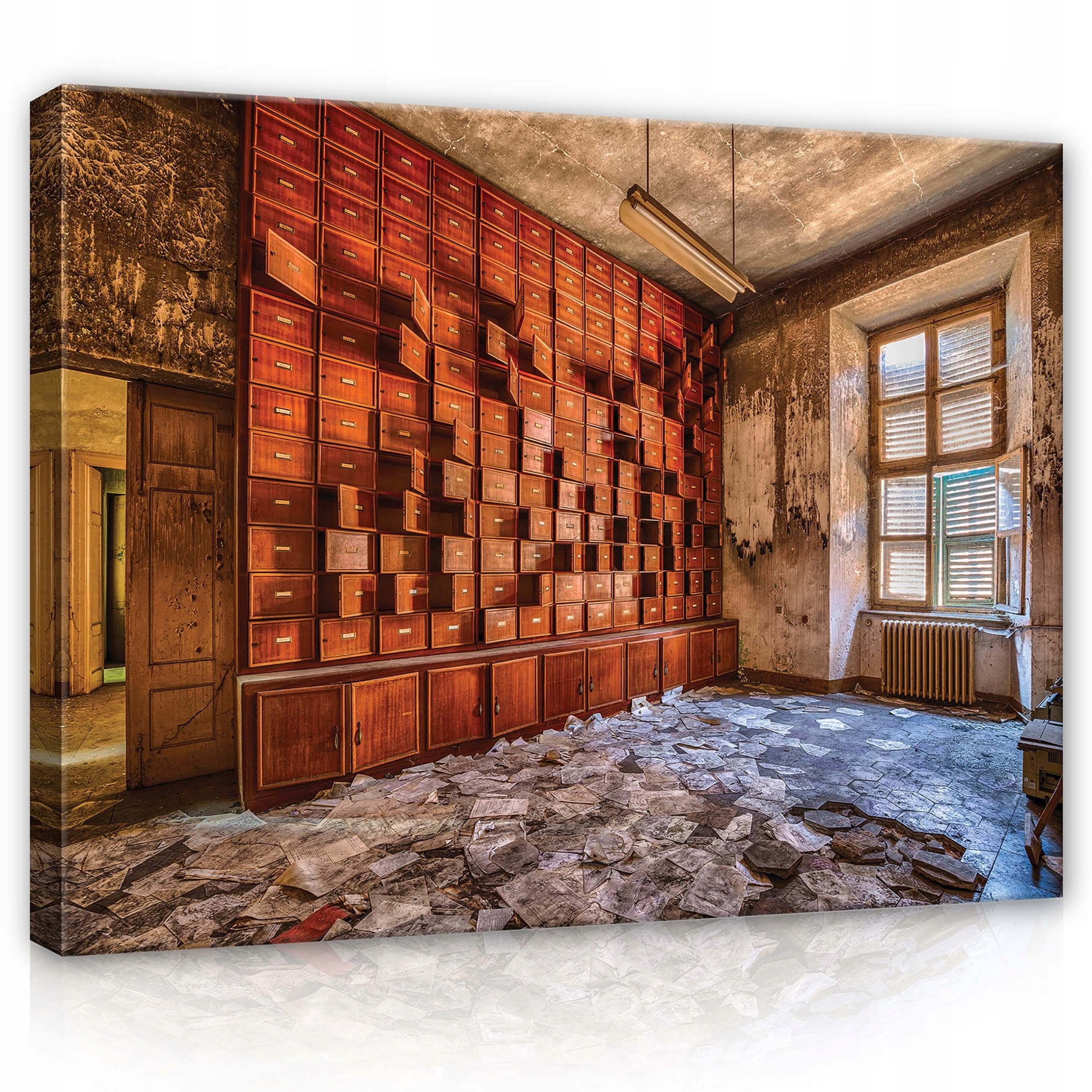 Obraz 80x60 Zanedbání Opuštění archivu Stará budova Zřícenina Ticha