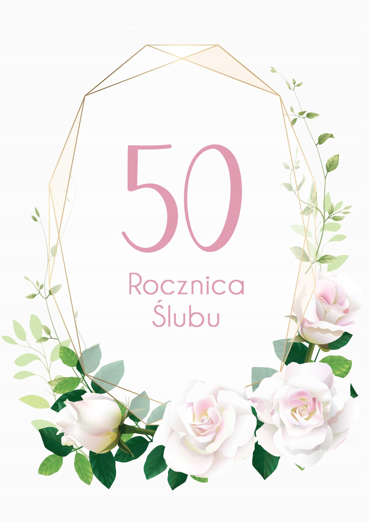 ZAPROSZENIA NA ROCZNICĘ ŚLUBU - White Roses