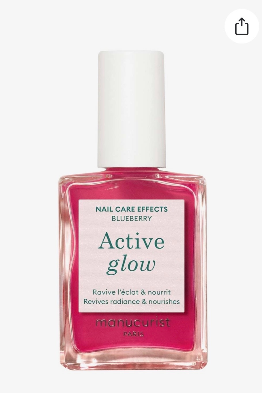 Manucurist Active glow lak kondicionér na nehty Blueberry 15 ml