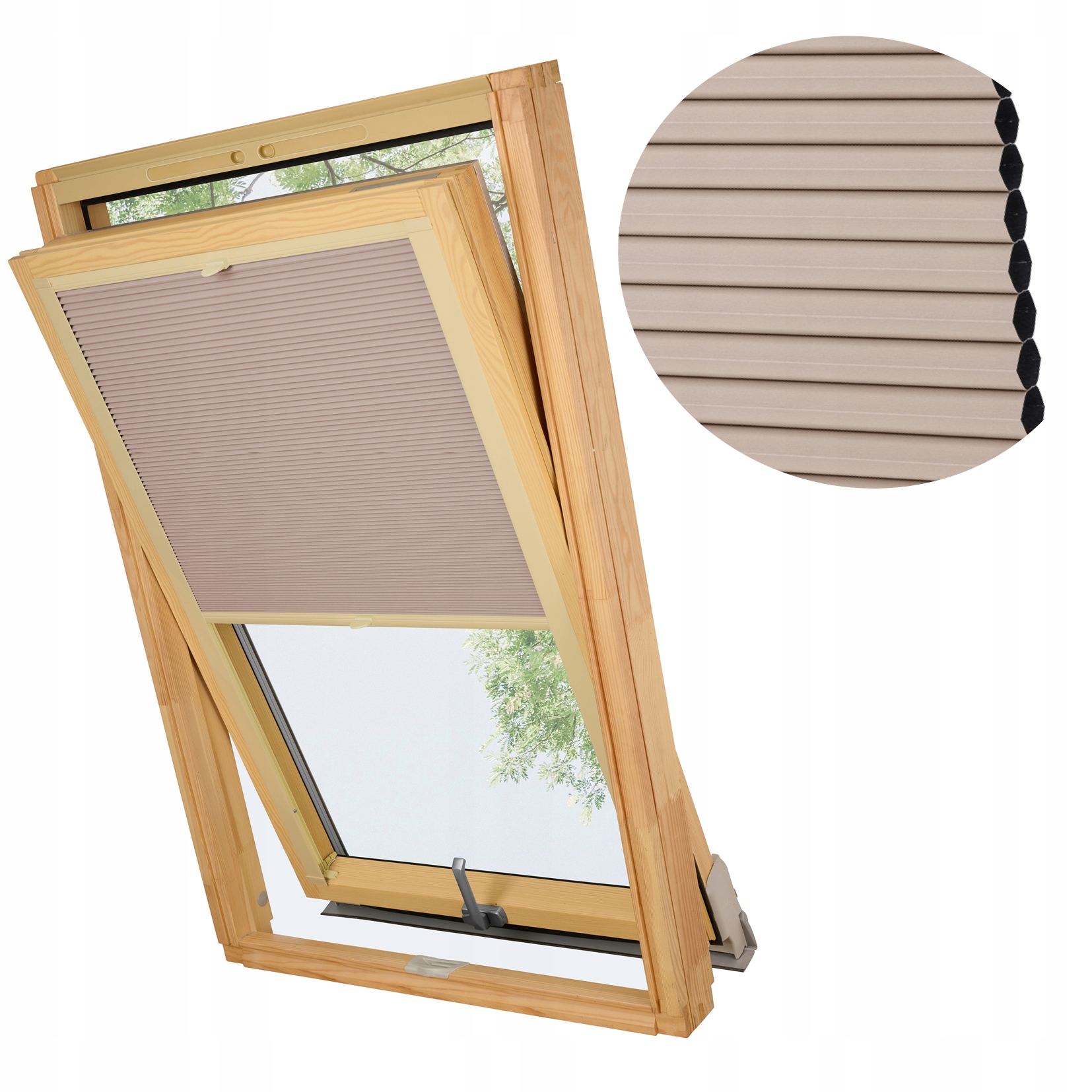 Střešní Roleta Termální Plisé Medová Plástev Růžová Do Okna Velux MK06