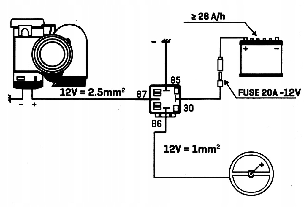 KLAKSON FANFARA Z KOMPRESOREM 127 dB 12V GŁOŚNY FV Producent części Carmotion