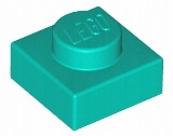 

Lego 3024 C turkus 1x1 płytka plate 2szt Nowy