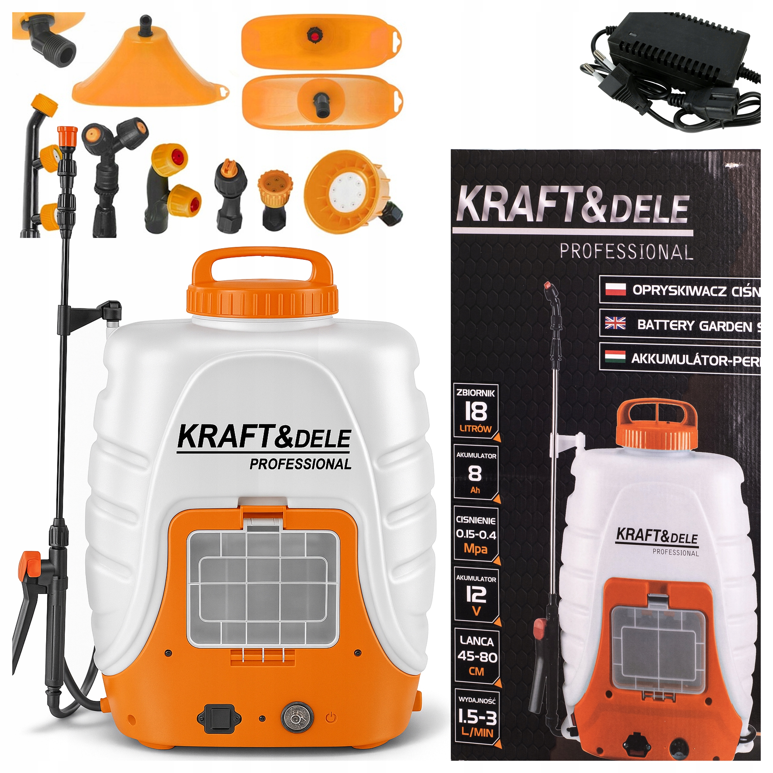 Akumulátorový Postrekovač 18L 8 trysiek, silná Batohová Batéria