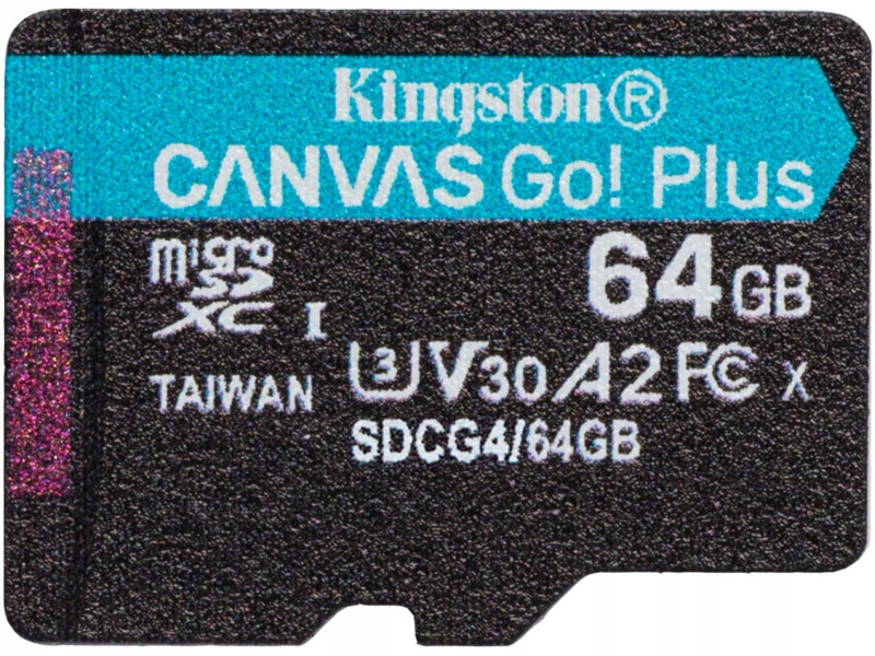 Karta Pamięci Kingston 64GB Microsdxc 200MB/s A2 U3 V30 Do Kamer