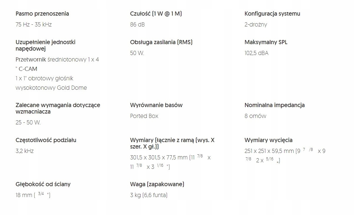 Głośnik/obraz w ścianie Monitor Audio Soundframe 3 Marka Monitor Audio
